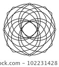 vector bagel geometric ornament grid in a circle 102231428