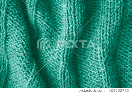 Organic knitting material with macro woven threads. Organic knitting material with macro woven threads. 102232763