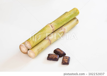 sugarcane and brown sugar 102232837