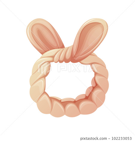 Bunny ears headband. The concept of spa, relaxation, face wash. Accessories for hair of females. Bunny ears headband. The concept of spa, relaxation, face wash. Accessories for hair of females. 102233053