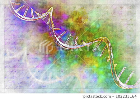 Molecule of mRNA, 3D illustration 102233164