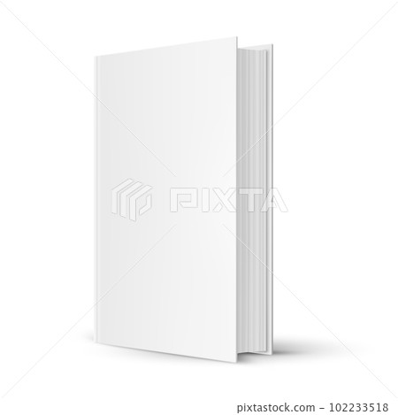 Vertical template of book cover in three quarters view. Vector image for blank or empty, clear front page. Mock up and close up for publishers and writers. Education and learning, school and college. Vertical template of book cover in three quarters view. Vector image for blank or empty, clear front page. Mock up and close up for publishers and writers. Education and learning, school and college. 102233518