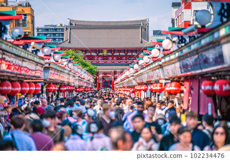 日本的東京城市景觀沒有 ma 的人增加,沒有感染爆炸......淺草寺的人比電暈前多...... = 5 月 1 日 日本的東京城市景觀沒有 ma 的人增加,沒有感染爆炸......淺草寺的人比電暈前多...... = 5 月 1 日 102234476