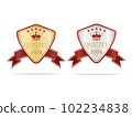 Luxury gold and silver quality shields label 102234838