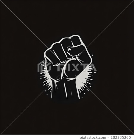 Fists up gesture as activism protests illustration 102235260
