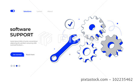 Gears and wrench. Technician support 102235462