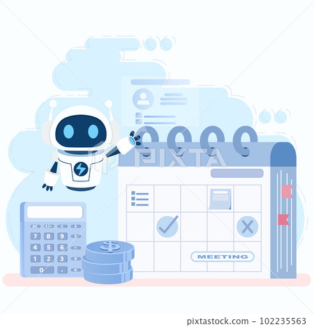 AI robot technology tools can help manage work schedules and meetings.  102235563