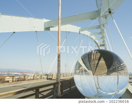 Landscape in a glass bead 102236016