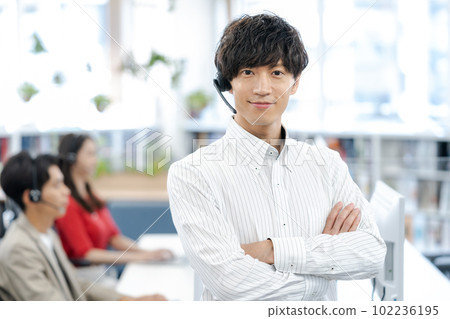 Operator working in the office 102236195