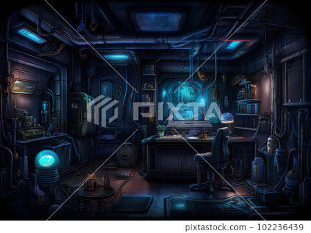 Laboratory / SF space animation background 102236439