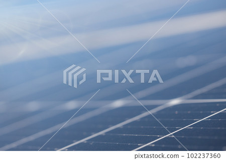 Close-up on solar panels - alternative energy production. Copy space for text. Close-up on solar panels - alternative energy production. Copy space for text. 102237360