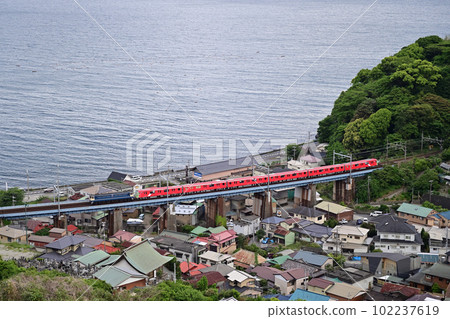 Tokaido Main Line Nebukawa - Hayakawa JR Freight EF65-2087 (New Tsurumi) + Marunouchi Line 2144F Class A 102237619