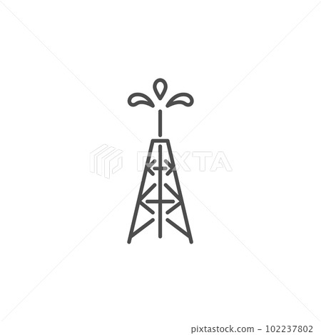 Oil rig related vector linear icon Oil rig related vector linear icon 102237802