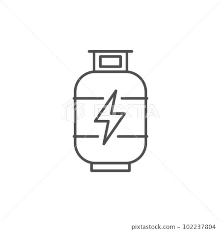 Gas cylinder related vector linear icon 102237804