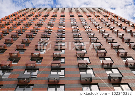 Typical modern high-rise apartment new building in Russia 102240352
