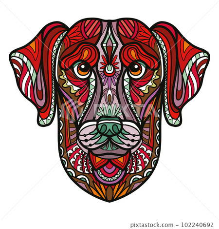 labrador retriever head dog color tangle doodle vector illustration labrador retriever head dog color tangle doodle vector illustration 102240692