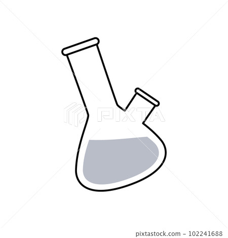 Buchner flask icon. Laboratory glass equipment silhouette. Vector illustration. 102241688