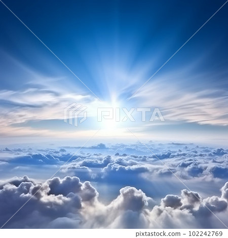 [Sky material] Fantastic blue sky and clouds 102242769