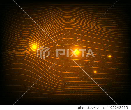 curve neon light with red line and dot technology background 102242913