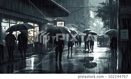 日本雨季,打傘的人 日本雨季,打傘的人 102244767