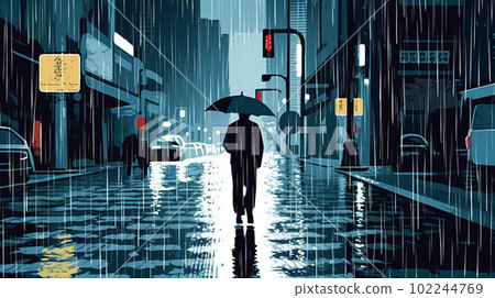 日本雨季，打傘的人 102244769