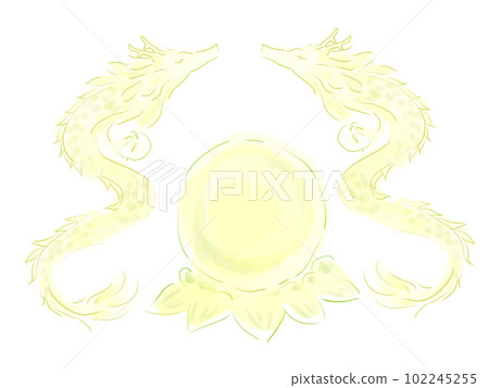 水晶球和兩條金龍 102245255