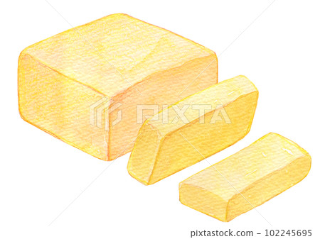 Butter watercolor illustration hand-drawn illustration 102245695
