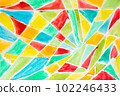 Watercolor colorful grid block pattern mosaic abstract background 102246433