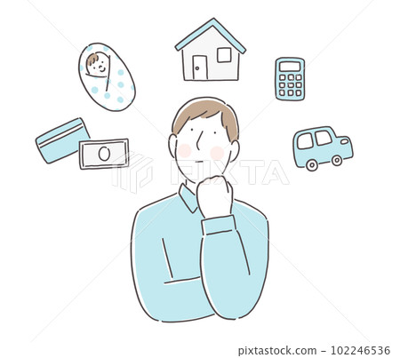 man thinking about the future man thinking about the future 102246536