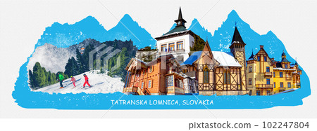 The popular ski resort in Tatranska Lomnica, High Tatras at winter The popular ski resort in Tatranska Lomnica, High Tatras at winter 102247804