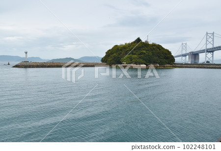 Nabeshima and the Great Seto Bridge from Yoshishima, Kagawa 102248101
