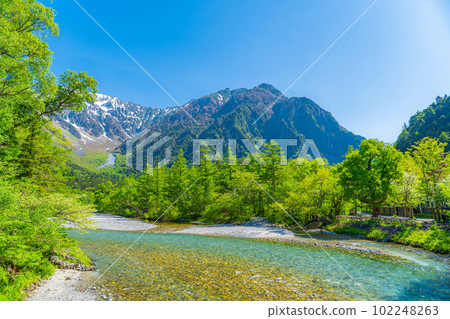 [風景]初夏的上高地[長野縣] 102248263
