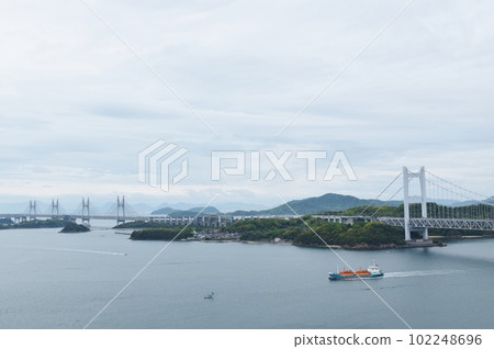 Seto Ohashi Bridge from Washuzan Second Observatory, Okayama 102248696