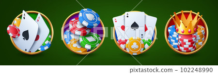 Gamble casino poker card and chip roulette design Gamble casino poker card and chip roulette design 102248990