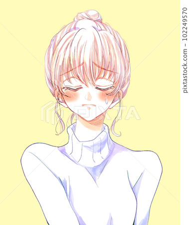 Troubled woman sweat blush winter 102249570