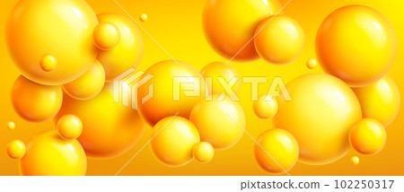 3d yellow sphere background, abstract ball bubble 3d yellow sphere background, abstract ball bubble 102250317
