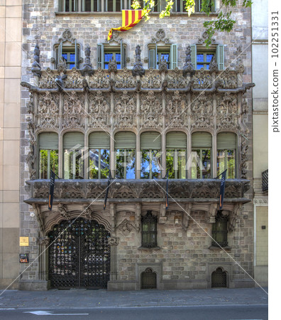 House built by the architect Gaudi in Barcelona, Spain House built by the architect Gaudi in Barcelona, Spain 102251331