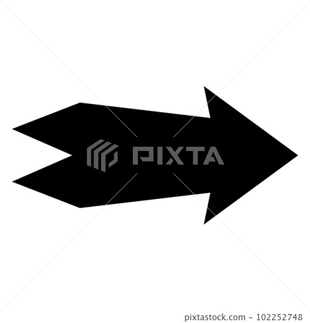 Arrow icon. Modern simple arrow or cursor. Directional arrow flat style isolated on white background. Vector illustration 102252748