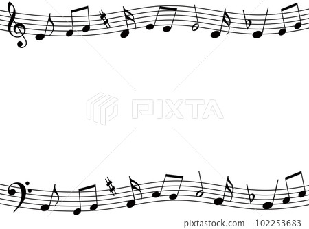 音符 5 行符號 <背景/壁紙/複製空間> 102253683