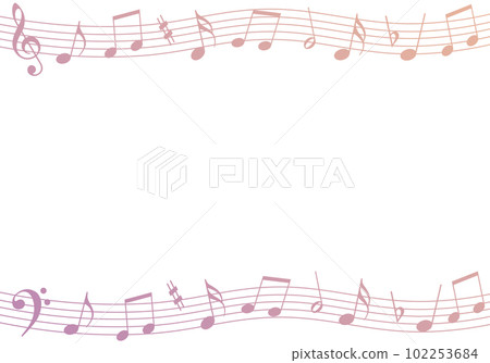 音符 5 行符號 <背景/壁紙/複製空間> 102253684