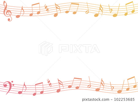 音符 5 行符號 <背景/壁紙/複製空間> 102253685