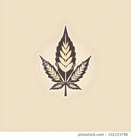 Marijuana leaf minimalistic symbol logo branding Marijuana leaf minimalistic symbol logo branding 102253796