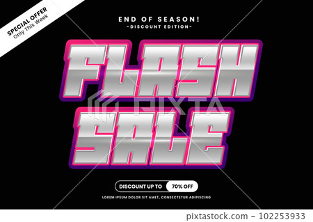 Vector Flash Sale big promo text effect Vector Flash Sale big promo text effect 102253933