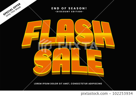 Vector Flash Sale big promo text effect 102253934