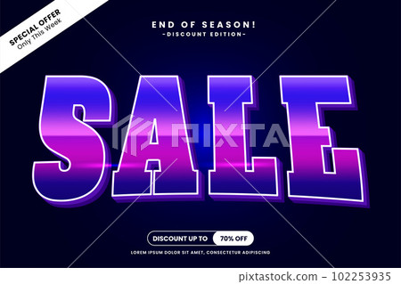 Vector Flash Sale big promo text effect 102253935