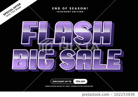 Vector Flash Sale big promo text effect Vector Flash Sale big promo text effect 102253936