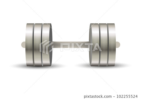 Realistic vector illustration. Sport equipment. Realistic equipment for fitness and power weight lifting exercises Realistic vector illustration. Sport equipment. Realistic equipment for fitness and power weight lifting exercises 102255524