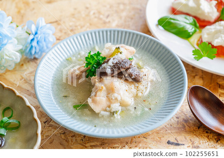 chicken wings rice soup 102255651