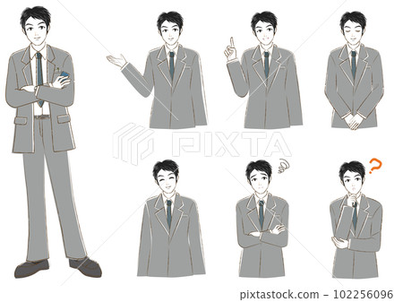 西裝男2023姿勢變化 西裝男2023姿勢變化 102256096