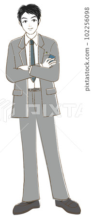 Man in suit 2023, whole body 102256098